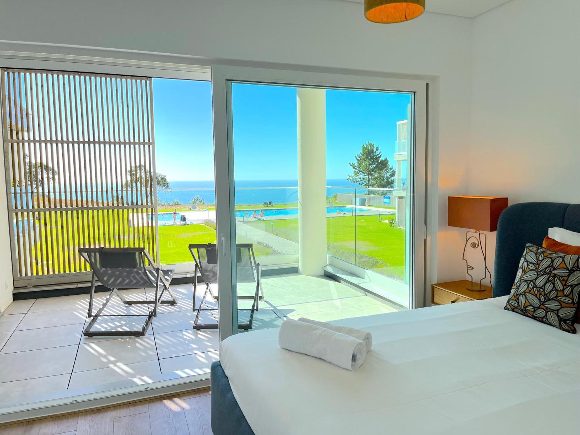 Mar A Vista - Condominium With Pool, Gym And Sea Views Nazare Exterior photo